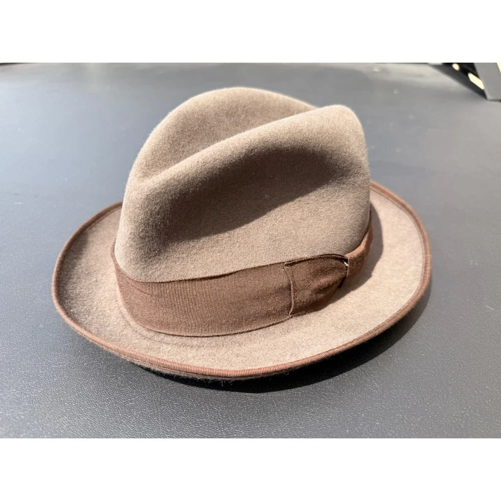 Akubra Fedora Hat Mens 59 Acorn StyleMasterFur Felt Imperial Australia Outback